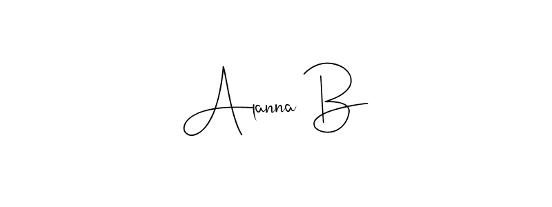 It looks lik you need a new signature style for name Alanna B. Design unique handwritten (Andilay-7BmLP) signature with our free signature maker in just a few clicks. Alanna B signature style 4 images and pictures png