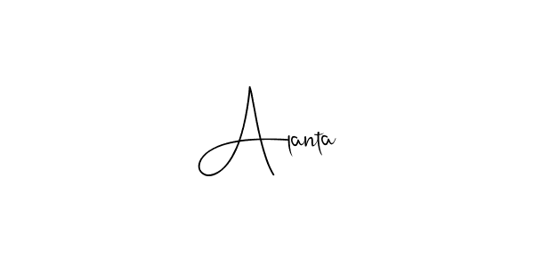 Once you've used our free online signature maker to create your best signature Andilay-7BmLP style, it's time to enjoy all of the benefits that Alanta name signing documents. Alanta signature style 4 images and pictures png