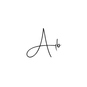 Design your own signature with our free online signature maker. With this signature software, you can create a handwritten (Andilay-7BmLP) signature for name Alb. Alb signature style 4 images and pictures png