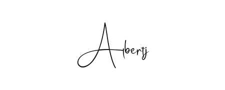 Create an unforgettable impression when signing with Albertj name styled in Andilay-7BmLP typography. 100% free online generator. Albertj signature style 4 images and pictures png