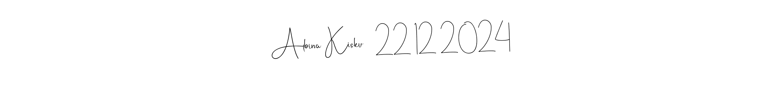Create a beautiful signature design for name Albina Kisku   22 12 2024. With this signature (Andilay-7BmLP) fonts, you can make a handwritten signature for free. Albina Kisku   22 12 2024 signature style 4 images and pictures png