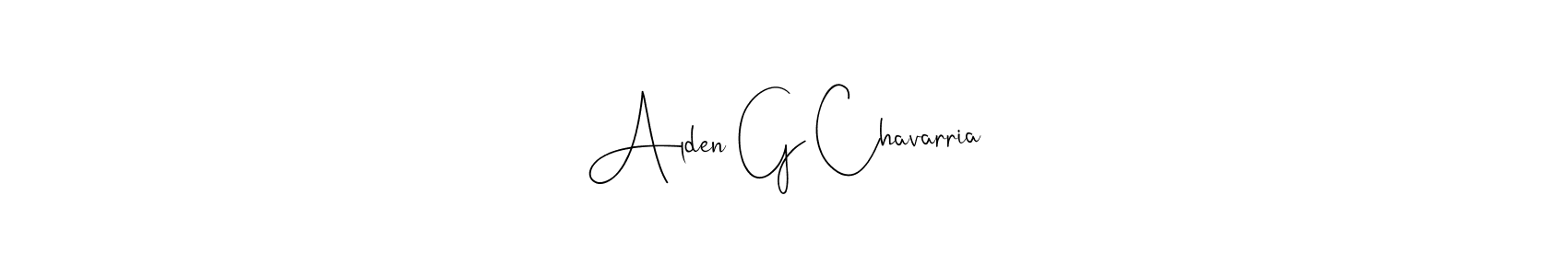 Also we have Alden G Chavarria name is the best signature style. Create professional handwritten signature collection using Andilay-7BmLP autograph style. Alden G Chavarria signature style 4 images and pictures png