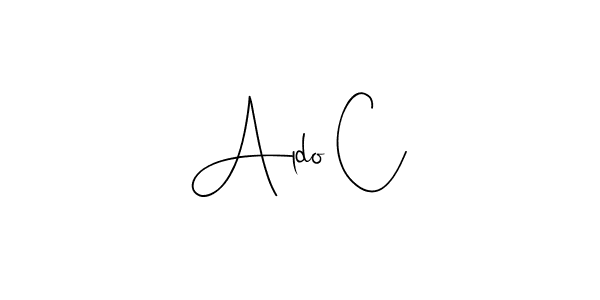 Aldo C stylish signature style. Best Handwritten Sign (Andilay-7BmLP) for my name. Handwritten Signature Collection Ideas for my name Aldo C. Aldo C signature style 4 images and pictures png