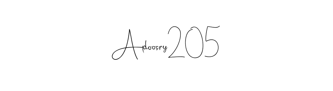 Design your own signature with our free online signature maker. With this signature software, you can create a handwritten (Andilay-7BmLP) signature for name Aldoosry205. Aldoosry205 signature style 4 images and pictures png