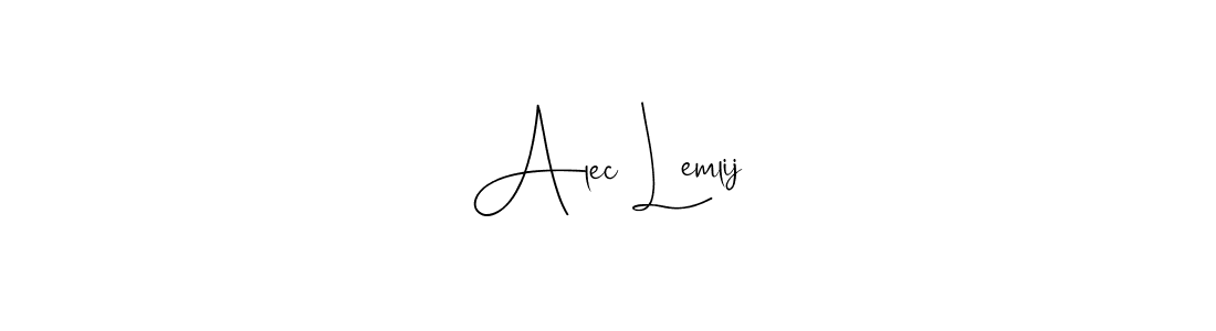 Also You can easily find your signature by using the search form. We will create Alec Lemlij name handwritten signature images for you free of cost using Andilay-7BmLP sign style. Alec Lemlij signature style 4 images and pictures png