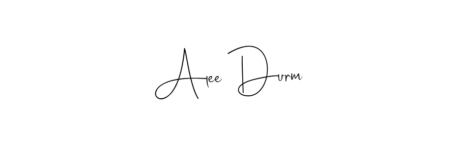 Make a beautiful signature design for name Alee Durm. Use this online signature maker to create a handwritten signature for free. Alee Durm signature style 4 images and pictures png