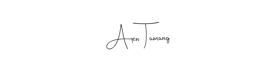 Also You can easily find your signature by using the search form. We will create Alen Tamang name handwritten signature images for you free of cost using Andilay-7BmLP sign style. Alen Tamang signature style 4 images and pictures png