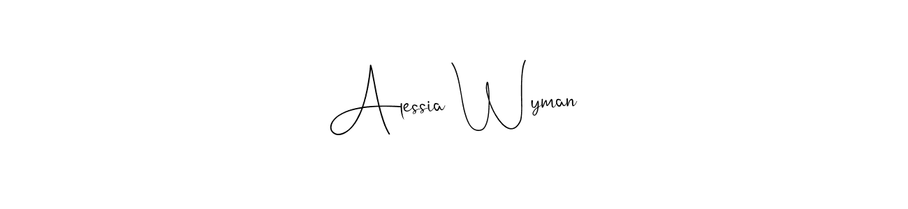 You can use this online signature creator to create a handwritten signature for the name Alessia Wyman. This is the best online autograph maker. Alessia Wyman signature style 4 images and pictures png
