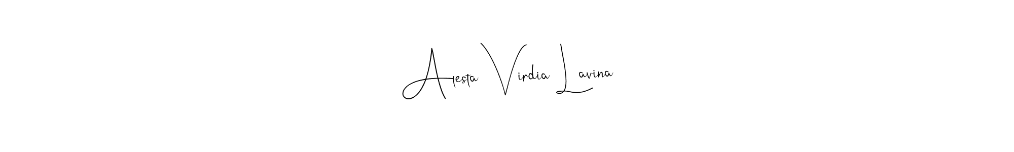 Design your own signature with our free online signature maker. With this signature software, you can create a handwritten (Andilay-7BmLP) signature for name Alesta Virdia Lavina. Alesta Virdia Lavina signature style 4 images and pictures png