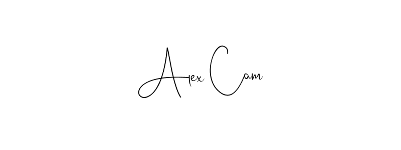 How to make Alex Cam name signature. Use Andilay-7BmLP style for creating short signs online. This is the latest handwritten sign. Alex Cam signature style 4 images and pictures png