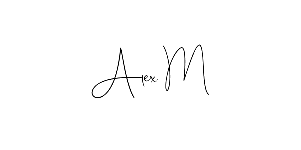 How to make Alex M signature? Andilay-7BmLP is a professional autograph style. Create handwritten signature for Alex M name. Alex M signature style 4 images and pictures png