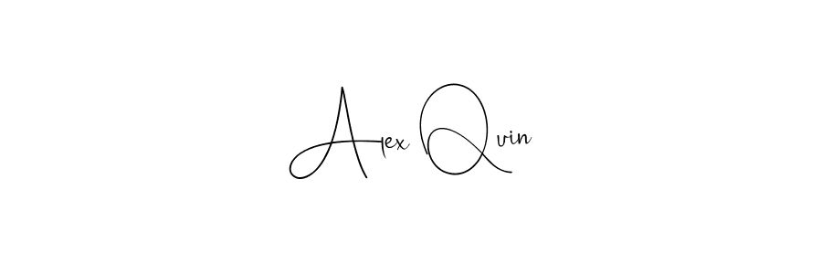 How to make Alex Quin name signature. Use Andilay-7BmLP style for creating short signs online. This is the latest handwritten sign. Alex Quin signature style 4 images and pictures png