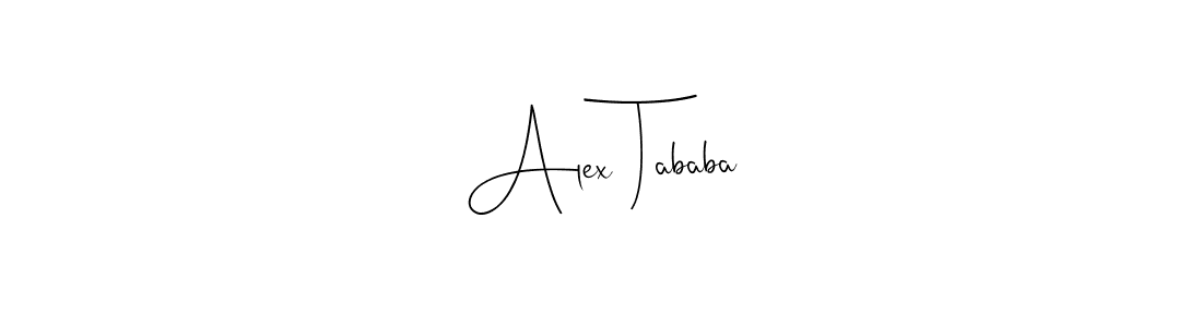 Andilay-7BmLP is a professional signature style that is perfect for those who want to add a touch of class to their signature. It is also a great choice for those who want to make their signature more unique. Get Alex Tababa name to fancy signature for free. Alex Tababa signature style 4 images and pictures png