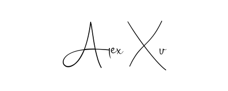 Generate high-definition signature styles for Alex Xu. The Andilay-7BmLP typeface ensures crisp legibility and sophisticated design. Alex Xu signature style 4 images and pictures png