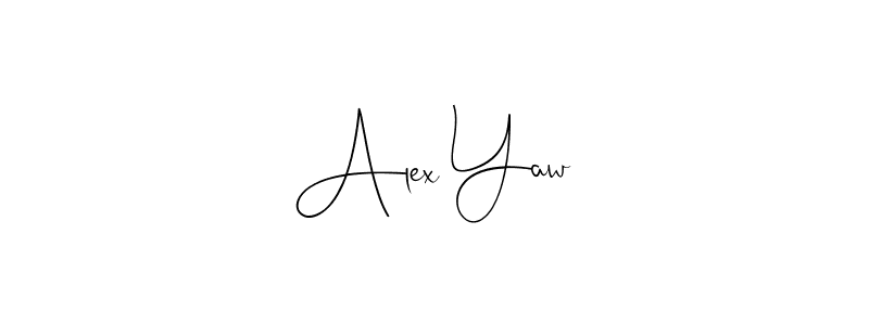 Make a short Alex Yaw signature style. Manage your documents anywhere anytime using Andilay-7BmLP. Create and add eSignatures, submit forms, share and send files easily. Alex Yaw signature style 4 images and pictures png