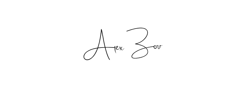 How to make Alex Zou signature? Andilay-7BmLP is a professional autograph style. Create handwritten signature for Alex Zou name. Alex Zou signature style 4 images and pictures png