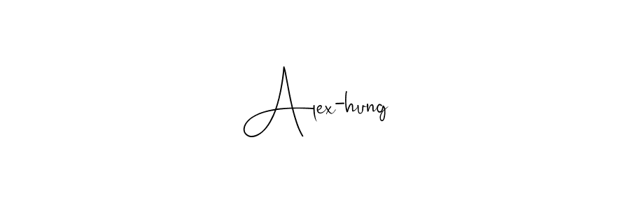 Design your own signature with our free online signature maker. With this signature software, you can create a handwritten (Andilay-7BmLP) signature for name Alex-hung. Alex-hung signature style 4 images and pictures png
