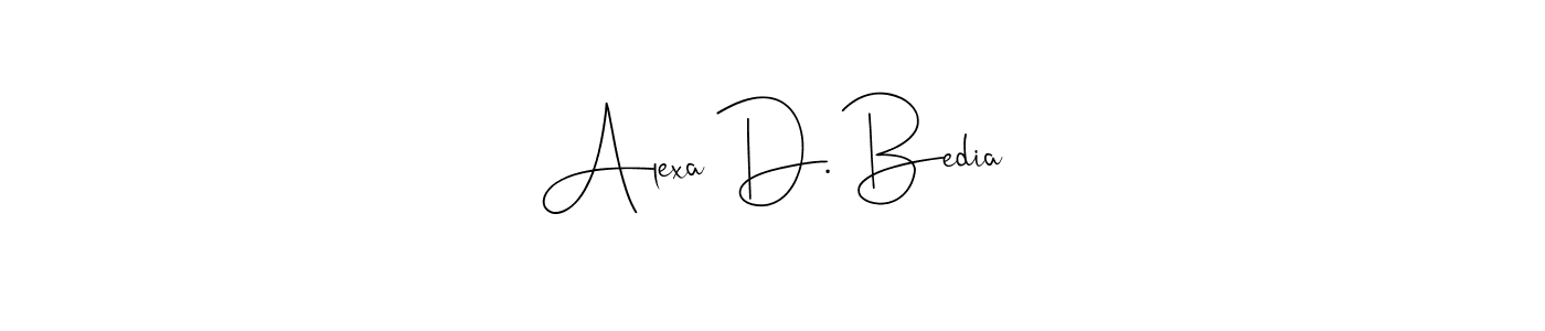 Once you've used our free online signature maker to create your best signature Andilay-7BmLP style, it's time to enjoy all of the benefits that Alexa D. Bedia name signing documents. Alexa D. Bedia signature style 4 images and pictures png