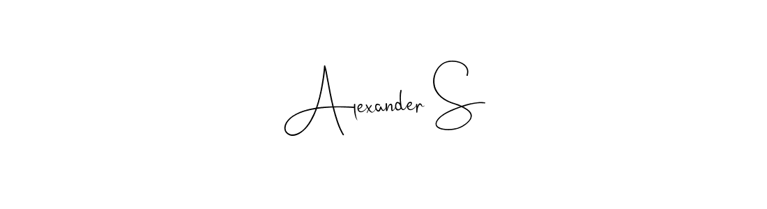 Also You can easily find your signature by using the search form. We will create Alexander S name handwritten signature images for you free of cost using Andilay-7BmLP sign style. Alexander S signature style 4 images and pictures png