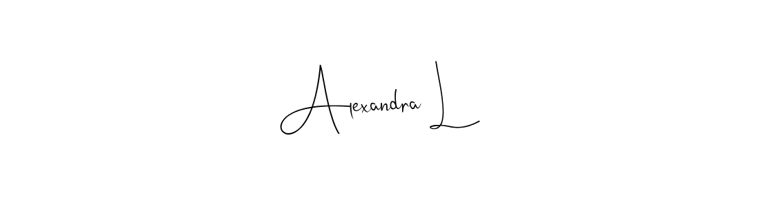 The best way (Andilay-7BmLP) to make a short signature is to pick only two or three words in your name. The name Alexandra L include a total of six letters. For converting this name. Alexandra L signature style 4 images and pictures png