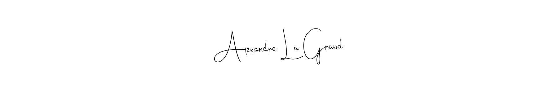 You can use this online signature creator to create a handwritten signature for the name Alexandre La Grand. This is the best online autograph maker. Alexandre La Grand signature style 4 images and pictures png