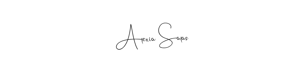 if you are searching for the best signature style for your name Alexia Salas. so please give up your signature search. here we have designed multiple signature styles  using Andilay-7BmLP. Alexia Salas signature style 4 images and pictures png