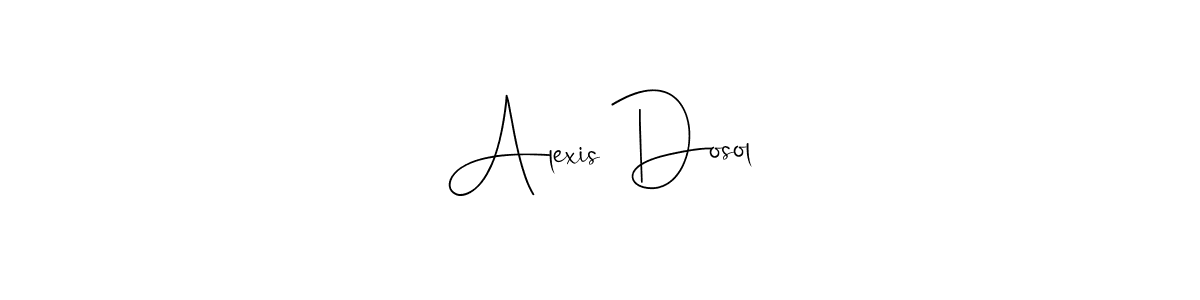 Make a beautiful signature design for name Alexis Dosol. With this signature (Andilay-7BmLP) style, you can create a handwritten signature for free. Alexis Dosol signature style 4 images and pictures png