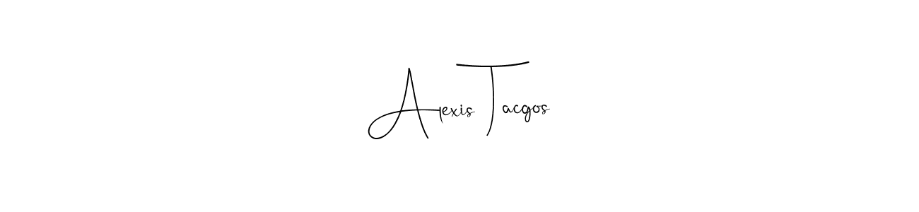 Andilay-7BmLP is a professional signature style that is perfect for those who want to add a touch of class to their signature. It is also a great choice for those who want to make their signature more unique. Get Alexis Tacgos name to fancy signature for free. Alexis Tacgos signature style 4 images and pictures png