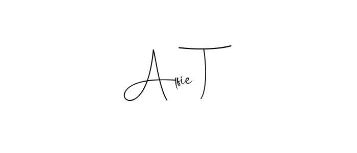 How to make Alfie T name signature. Use Andilay-7BmLP style for creating short signs online. This is the latest handwritten sign. Alfie T signature style 4 images and pictures png