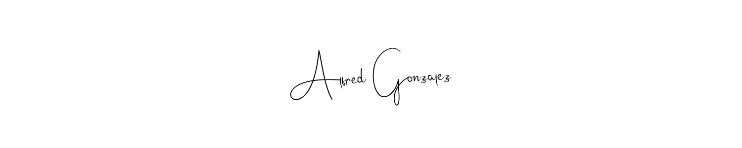 Make a beautiful signature design for name Alfred Gonzalez. With this signature (Andilay-7BmLP) style, you can create a handwritten signature for free. Alfred Gonzalez signature style 4 images and pictures png