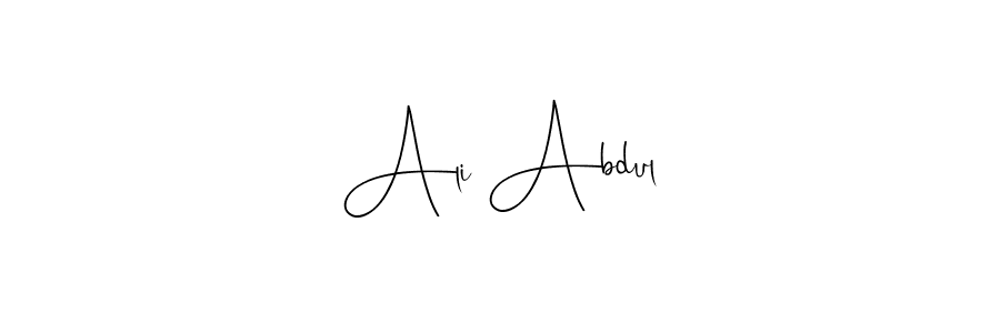 You can use this online signature creator to create a handwritten signature for the name Ali Abdul. This is the best online autograph maker. Ali Abdul signature style 4 images and pictures png