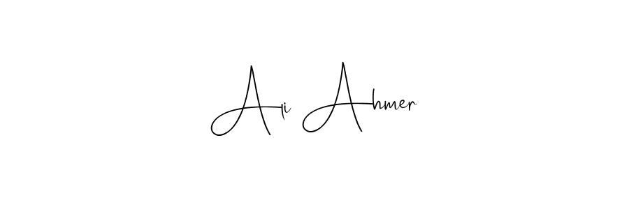 Use a signature maker to create a handwritten signature online. With this signature software, you can design (Andilay-7BmLP) your own signature for name Ali Ahmer. Ali Ahmer signature style 4 images and pictures png