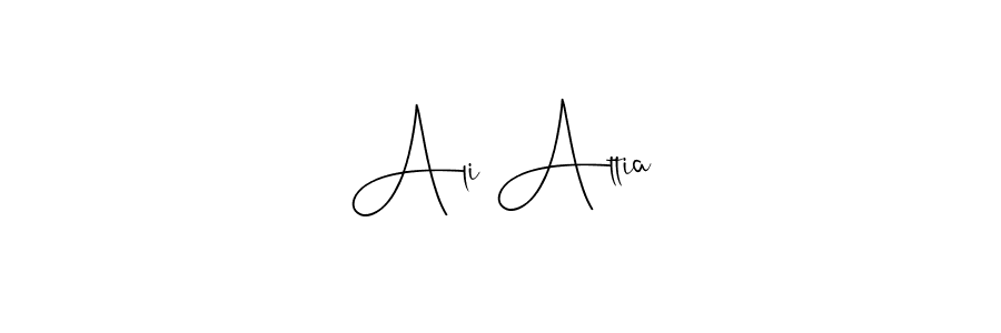 How to make Ali Attia signature? Andilay-7BmLP is a professional autograph style. Create handwritten signature for Ali Attia name. Ali Attia signature style 4 images and pictures png