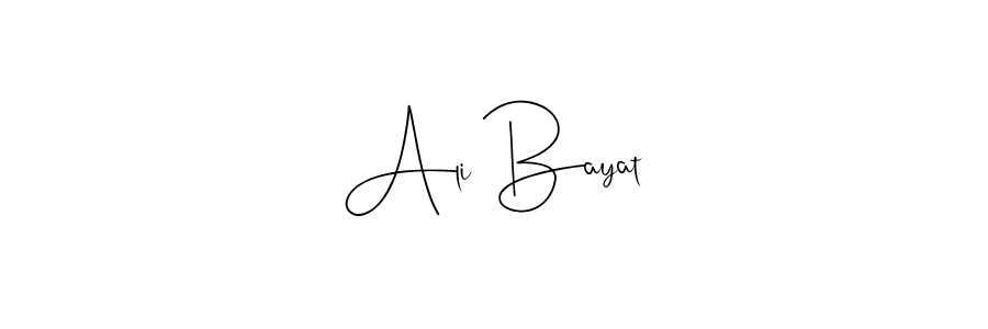 Make a beautiful signature design for name Ali Bayat. With this signature (Andilay-7BmLP) style, you can create a handwritten signature for free. Ali Bayat signature style 4 images and pictures png