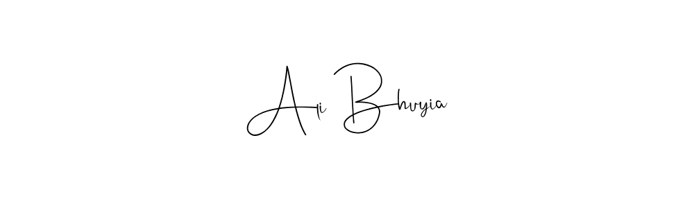 Create a beautiful signature design for name Ali Bhuyia. With this signature (Andilay-7BmLP) fonts, you can make a handwritten signature for free. Ali Bhuyia signature style 4 images and pictures png