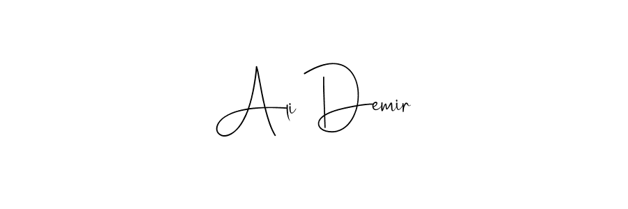 How to make Ali Demir name signature. Use Andilay-7BmLP style for creating short signs online. This is the latest handwritten sign. Ali Demir signature style 4 images and pictures png