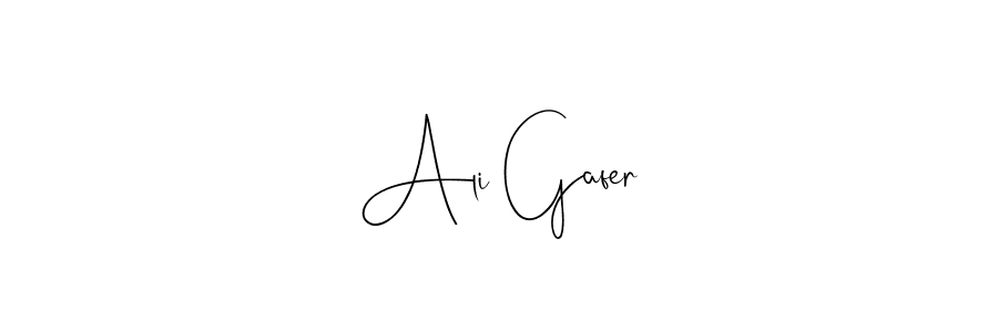 Ali Gafer stylish signature style. Best Handwritten Sign (Andilay-7BmLP) for my name. Handwritten Signature Collection Ideas for my name Ali Gafer. Ali Gafer signature style 4 images and pictures png