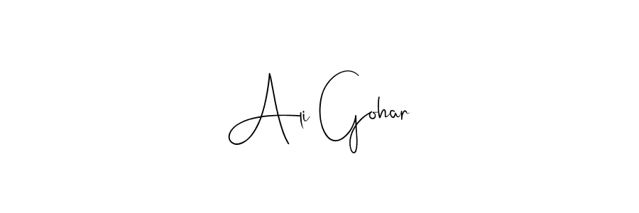 Use a signature maker to create a handwritten signature online. With this signature software, you can design (Andilay-7BmLP) your own signature for name Ali Gohar. Ali Gohar signature style 4 images and pictures png