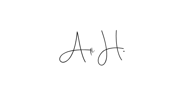 Also You can easily find your signature by using the search form. We will create Ali H. name handwritten signature images for you free of cost using Andilay-7BmLP sign style. Ali H. signature style 4 images and pictures png