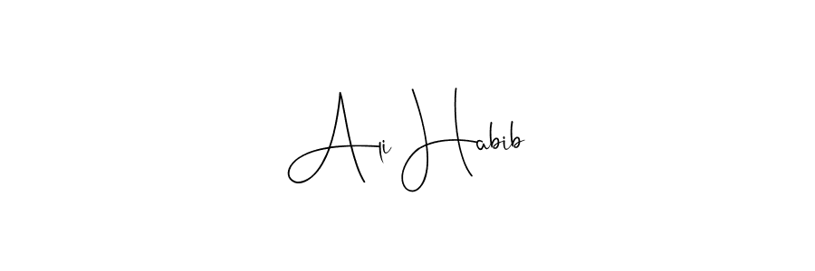 You should practise on your own different ways (Andilay-7BmLP) to write your name (Ali Habib) in signature. don't let someone else do it for you. Ali Habib signature style 4 images and pictures png