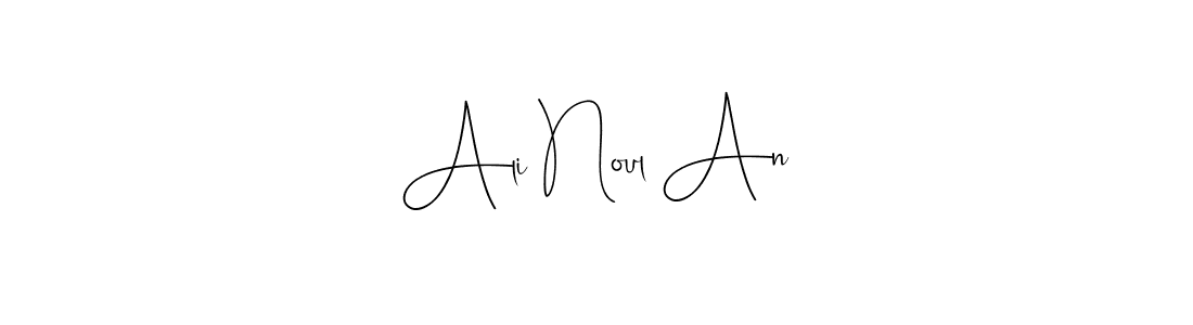 if you are searching for the best signature style for your name Ali Noul An. so please give up your signature search. here we have designed multiple signature styles  using Andilay-7BmLP. Ali Noul An signature style 4 images and pictures png