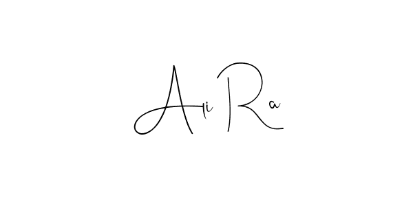 How to make Ali Ra name signature. Use Andilay-7BmLP style for creating short signs online. This is the latest handwritten sign. Ali Ra signature style 4 images and pictures png