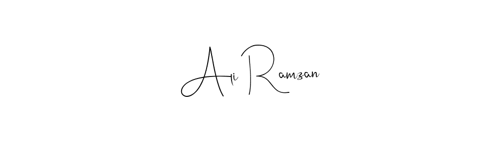 Design your own signature with our free online signature maker. With this signature software, you can create a handwritten (Andilay-7BmLP) signature for name Ali Ramzan. Ali Ramzan signature style 4 images and pictures png