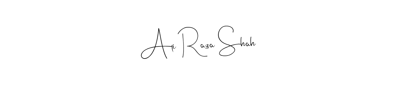 How to make Ali Raza Shah signature? Andilay-7BmLP is a professional autograph style. Create handwritten signature for Ali Raza Shah name. Ali Raza Shah signature style 4 images and pictures png