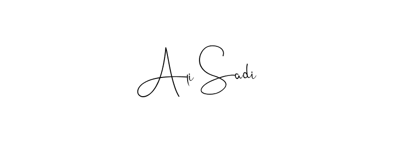 Andilay-7BmLP is a professional signature style that is perfect for those who want to add a touch of class to their signature. It is also a great choice for those who want to make their signature more unique. Get Ali Sadi name to fancy signature for free. Ali Sadi signature style 4 images and pictures png