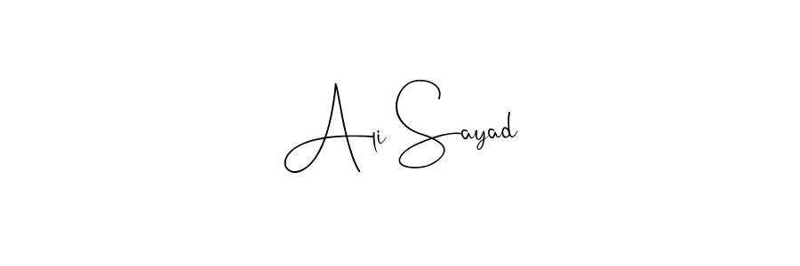 How to make Ali Sayad name signature. Use Andilay-7BmLP style for creating short signs online. This is the latest handwritten sign. Ali Sayad signature style 4 images and pictures png