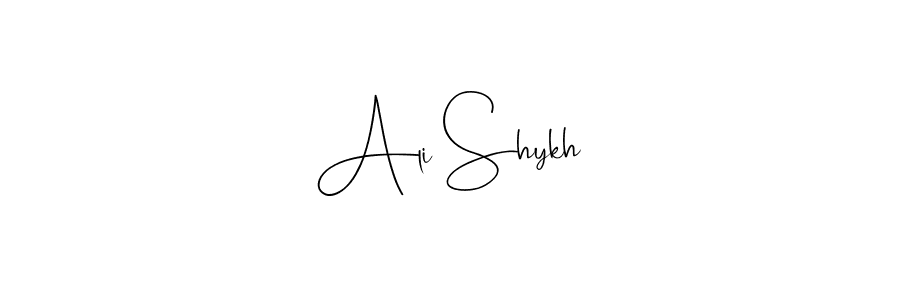 How to make Ali Shykh signature? Andilay-7BmLP is a professional autograph style. Create handwritten signature for Ali Shykh name. Ali Shykh signature style 4 images and pictures png