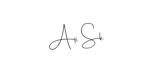 Also You can easily find your signature by using the search form. We will create Ali Sk name handwritten signature images for you free of cost using Andilay-7BmLP sign style. Ali Sk signature style 4 images and pictures png