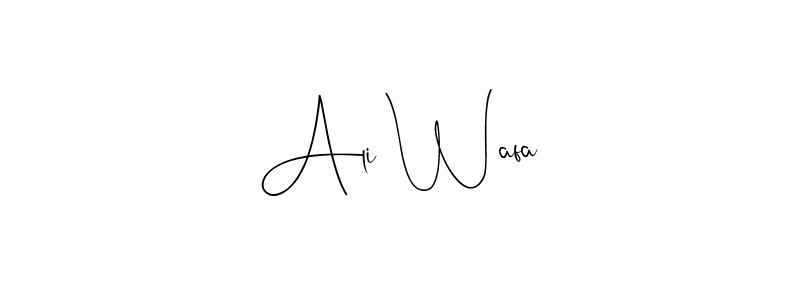 Once you've used our free online signature maker to create your best signature Andilay-7BmLP style, it's time to enjoy all of the benefits that Ali Wafa name signing documents. Ali Wafa signature style 4 images and pictures png