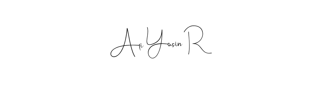 Also You can easily find your signature by using the search form. We will create Ali Yasin R name handwritten signature images for you free of cost using Andilay-7BmLP sign style. Ali Yasin R signature style 4 images and pictures png
